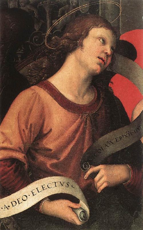 RAFFAELLO Sanzio Angel (fragment of the Baronci Altarpiece) dg Norge oil painting art
